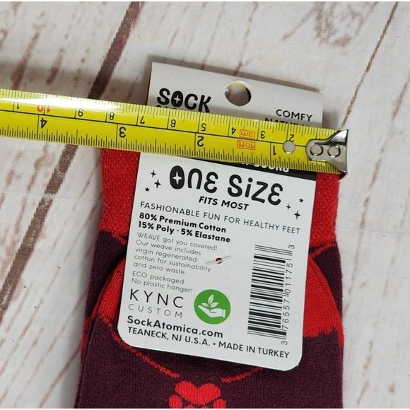 Sock Atomica Dog Yorkie Graphic Socks Comfy Cotton/Poly Blend,One Size Fits Most - Picture 9 of 9